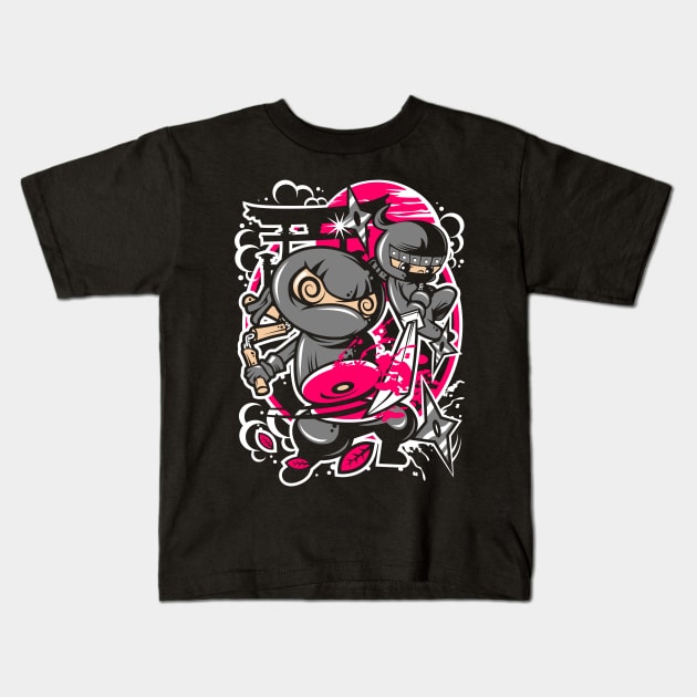 Ninja Rebelz Kids T-Shirt by KawaiiDread